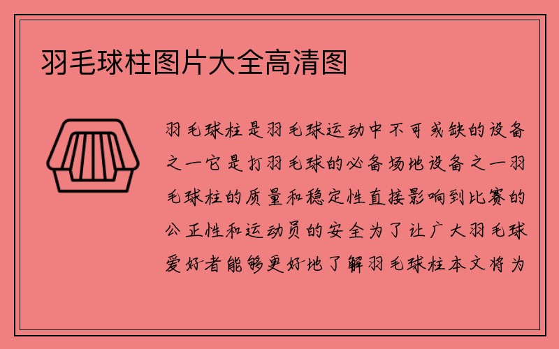 羽毛球柱图片大全高清图