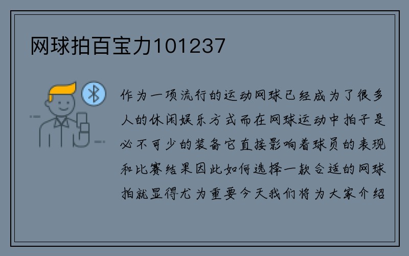 网球拍百宝力101237